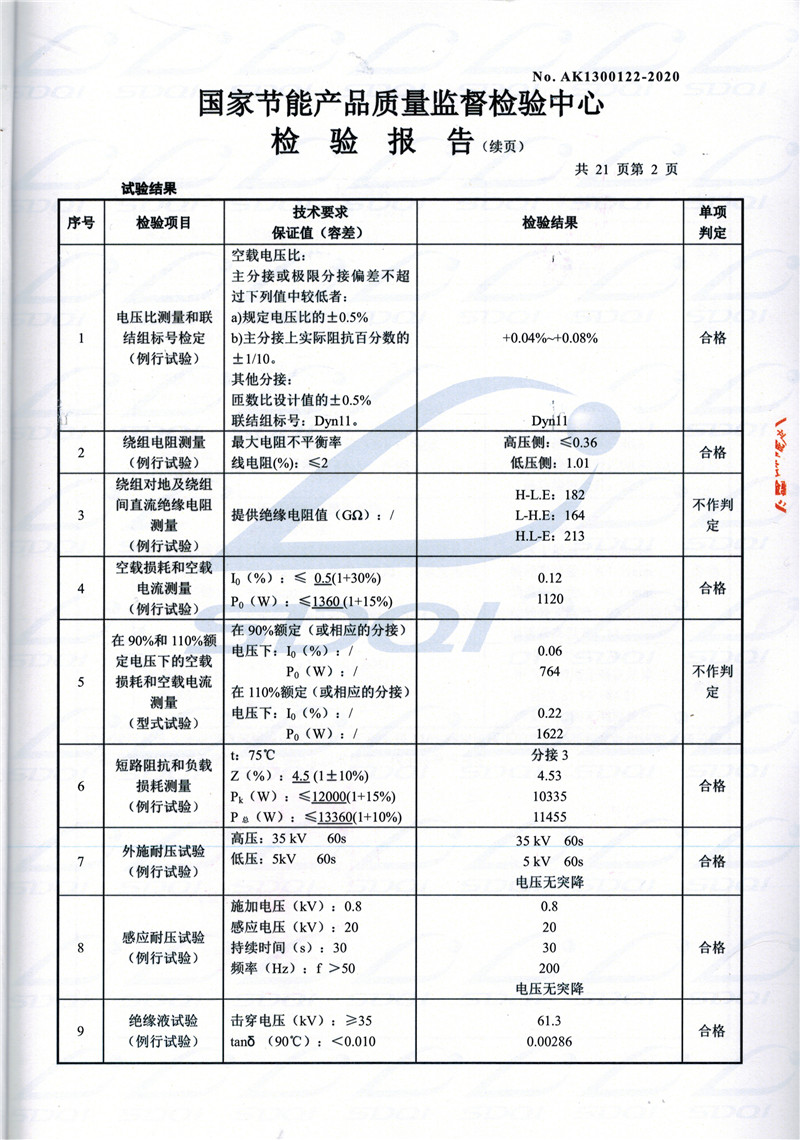 高低压试验报告-S11-1250巨野巨野巨野油浸式变压器-2.jpg